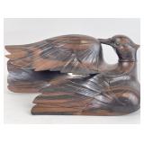 Modernist Hand Carved Wood Bird Sculpture
