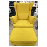 Ikea Strandmon Upholstered Wing Chair & Ottoman