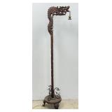 6 FT Hand Carved Dragon Floor Lamp