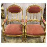 Antique Louis XVI Style Arm Chairs