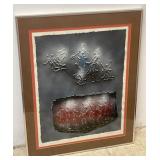 Josef Farhi Signed Mixed Media Framed Art Print