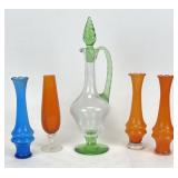 Vintage Empoli Glass Decanter & More