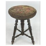 Vintage Upholstered Top Piano Stool