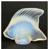 Lalique Opalescent Art Glass Fish - Signed