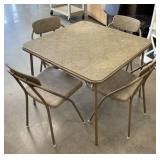 Vintage Cosco Folding Table & Chairs