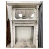 6 FT Antique Wooden Full Fireplace Mantle