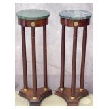 Bombay Company Marble Top Pedestal Stands
