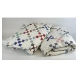 Hand Stitched Quilt & Unfinished Quilt Top