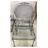 Wrought Iron Patio Chair & Foot Rest