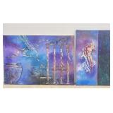 Castillon Signed Oil on Canvases - Dated