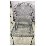 Wrought Iron Patio Chair & Foot Rest