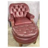 Hancock & Moore Tufted Club Chair & Ottoman