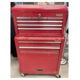 King Craft 2 Piece Rolling Metal Tool Chest