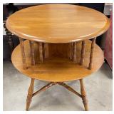 Nutmeg Maple Two Tier Drum End Table