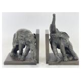 Miguel Lopez Style Bronze Elephant Bookends