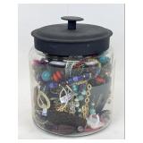Costume Jewelry Jar