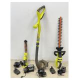 Battery Operated Ryobi Yard Tools w/ Batteries &