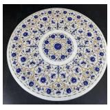 Handcrafted White Marble Table Top