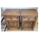 Houston Oasis Rustic Knotty Pine Nightstands
