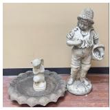 Cast Concrete Garden Statues & Bird Bath Reservoir
