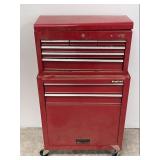 King Craft 2 Piece Rolling Metal Tool Chest