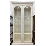 6.5 FT Painted Wooden Lighted Display Cabinet