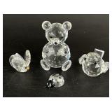 Swarovski Clear Faceted Crystal Animal Figurines