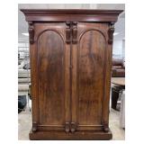 6.5 FT Antique Victorian Mahogany Armoire