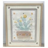 Framed Hand Cast Paper Art - Signed