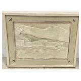 Framed Hand Cast Paper Art - Signed