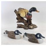 Hand Painted Duck Figurines