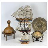 Nautical Decor - Model Ships, Brass Plate & More