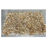 4 FT Safavieh Hand Knotted Leather Shag Rug