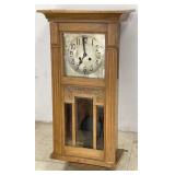 German L. Paillier Carved Wood Pendulum Wall