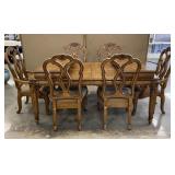 Traditional Inlaid Wooden Dining Set