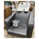 Leather Style Salon Shampoo Chair & Applicator
