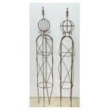 4.5 FT Wrought Iron Garden Obelisks