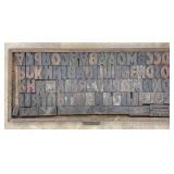 Vintage Letterpress Tray & Wood Block Letters