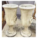 Neoclassical Style Concrete Garden Urns