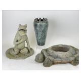Concrete & Metal Animal Garden Decor