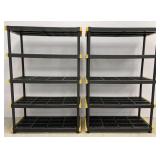 5 FT 5 Tier Heavy Duty Plastic Shelving Units