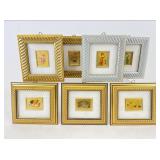 23 KT Gold & Silver Leaf Miniature Prints