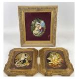 Gilt Framed Handmade Needlepoint Tapestries