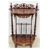 Victorian Style Wooded Accent Table w/ Magazine