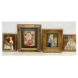 Framed Handmade Needlepoint Tapestries