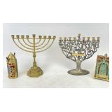 Menorahs, The 5 Books of Moses & a Sefer Torah