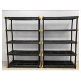 5 FT 5 Tier Heavy Duty Plastic Shelving Units