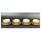 Vintage Platas Lappas Gold Toned Tea Cups &