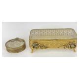 Vintage Ormolu Gold Gilded Jewelry Box & More