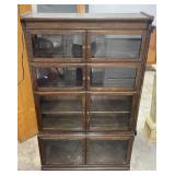 Antique Double Wide Stacking Barrister Bookcase by